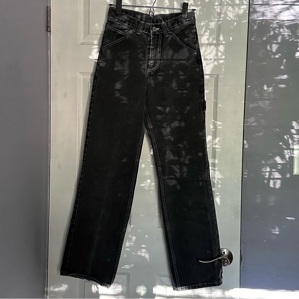 John Galt Charcoal Washed Gray Cargo Carpenter Painter's Pants 24"